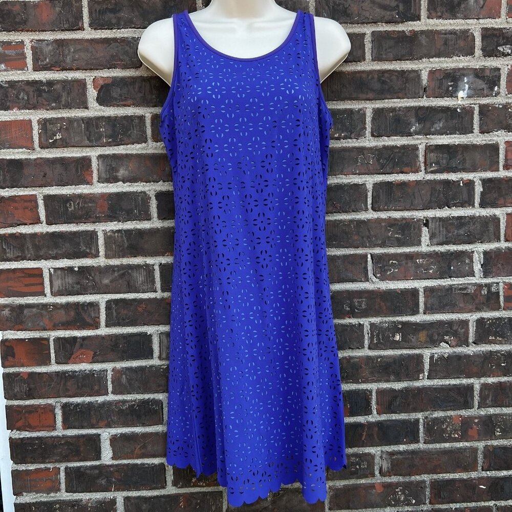 Title Nine Purple Dress Womens XS Nimblene Laser Cut Tank Athleisure Sporty